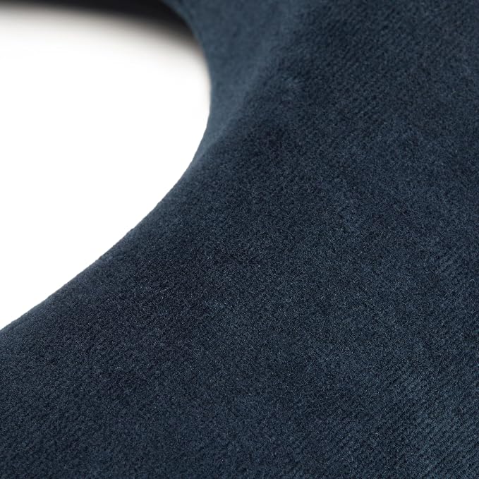 Navy Blue Memory Foam Travel Neck Pillow with Strap