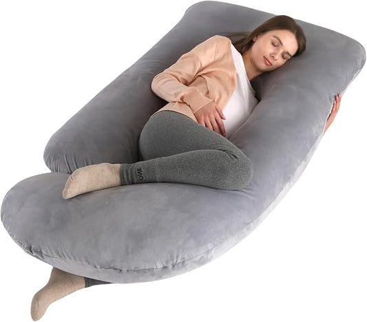 70-Inch U-Shaped Pregnancy Pillow with Washable Cover