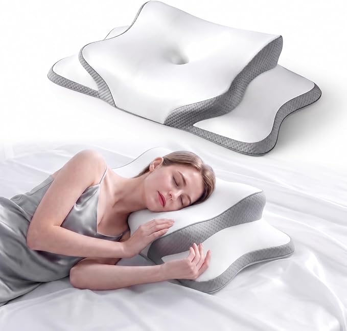 Ergonomic Cervical Pillow with Dual Height Memory Foam