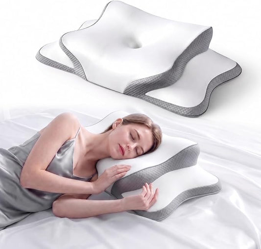Ergonomic Cervical Pillow with Dual Height Memory Foam