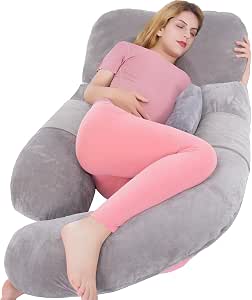 60-Inch Adjustable U-Shaped Pregnancy Pillow Set