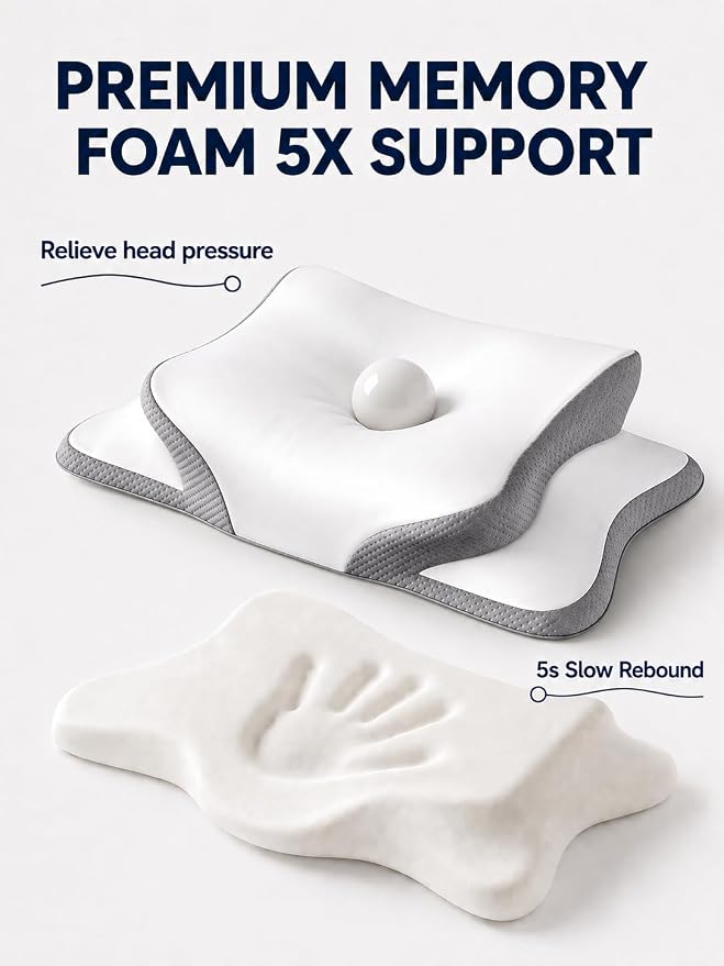 Cervical Neck Pillow – Ergonomic Memory Foam Pillow