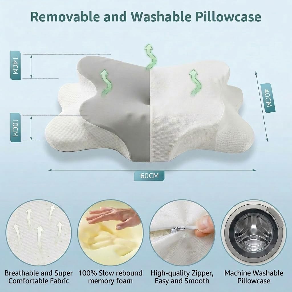 Cervical Neck Pillow – Ergonomic Memory Foam Pillow