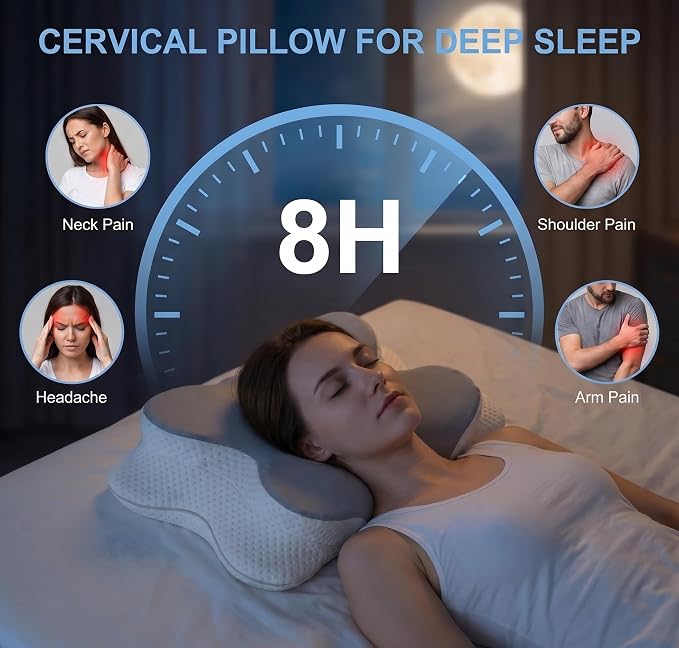 Cervical Neck Pillow – Ergonomic Memory Foam Pillow