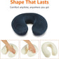 Navy Blue Memory Foam Travel Neck Pillow with Strap