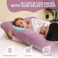 J-Shaped Pregnancy Pillow with Washable Cover