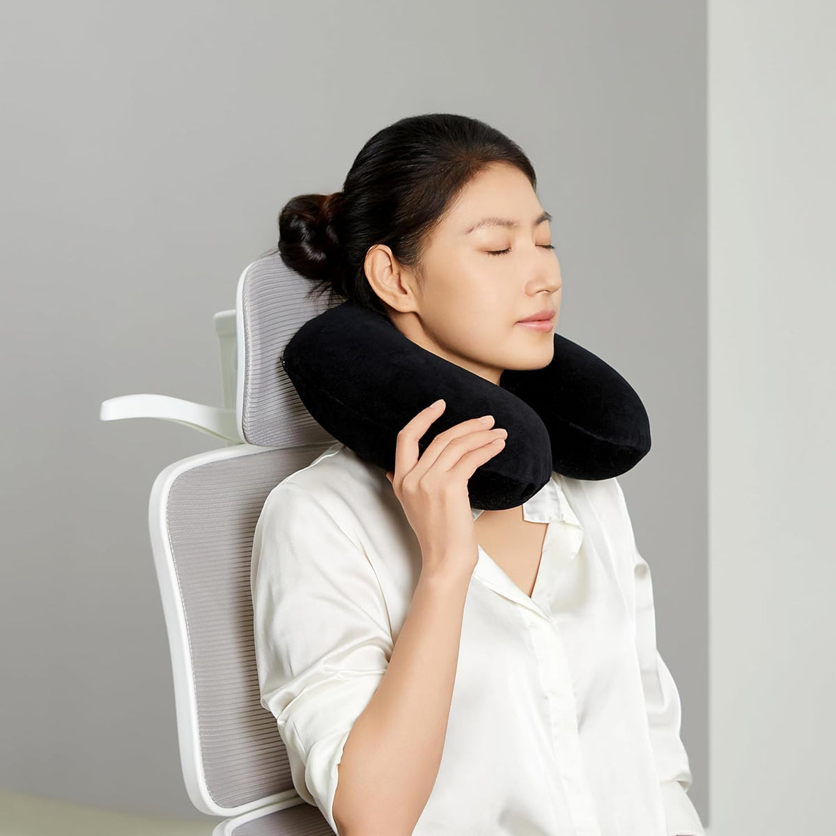 Memory Foam Travel Neck Pillow with Removable Cover