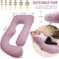 J-Shaped Pregnancy Pillow with Washable Cover