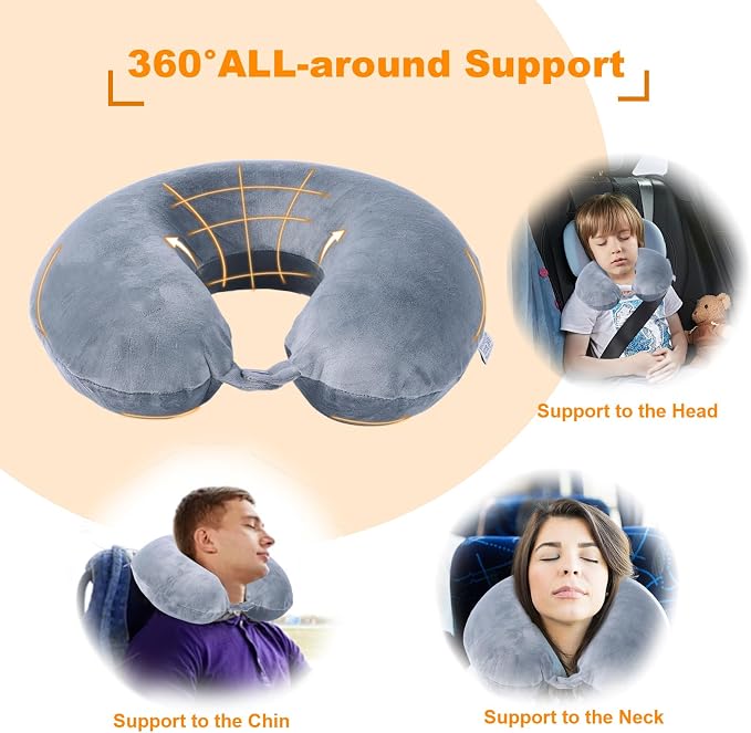 U-Shaped Memory Foam Travel Pillow with Washable Cover