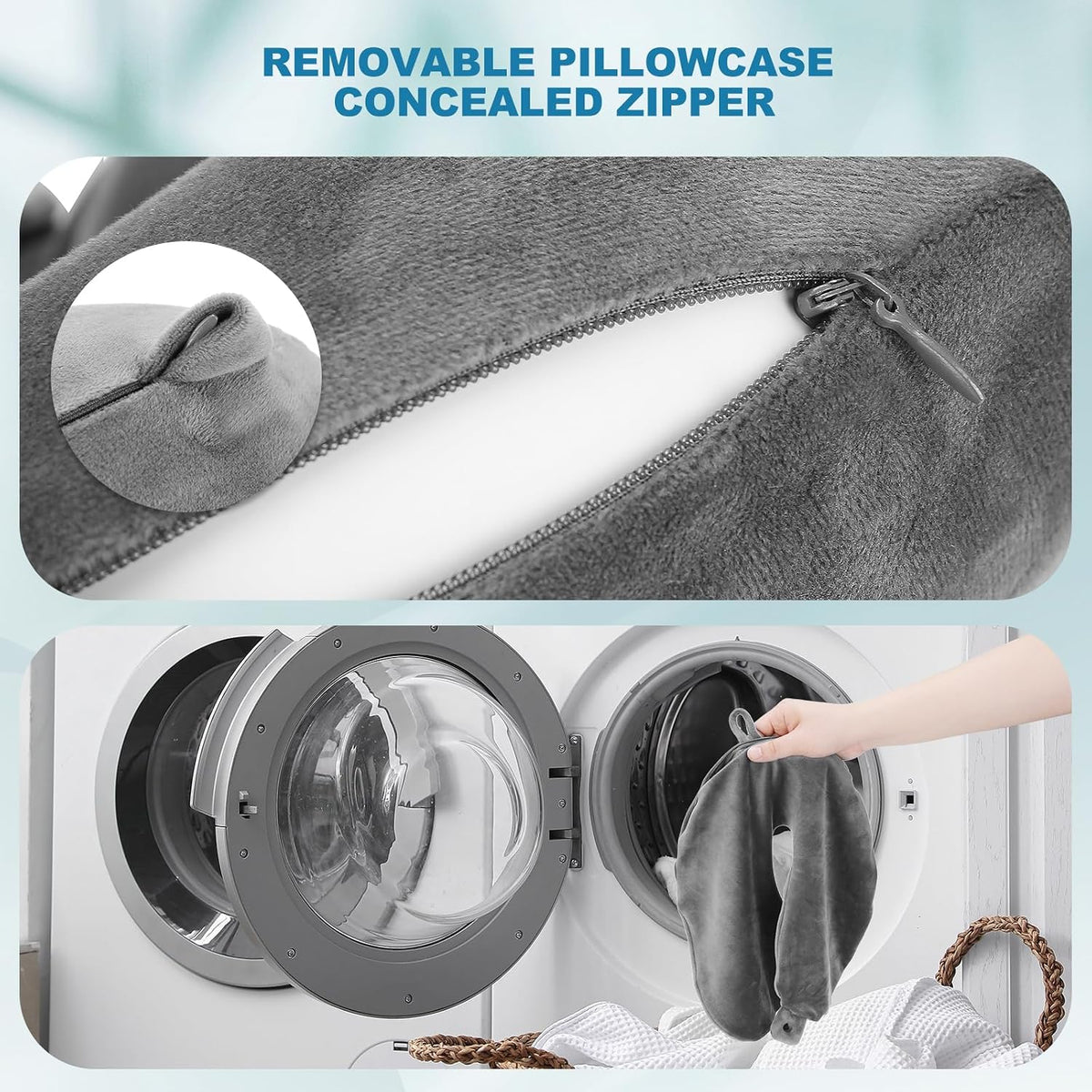 Inflatable Travel Pillow with Eye Mask & Earplugs