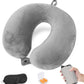 Inflatable Travel Pillow with Eye Mask & Earplugs