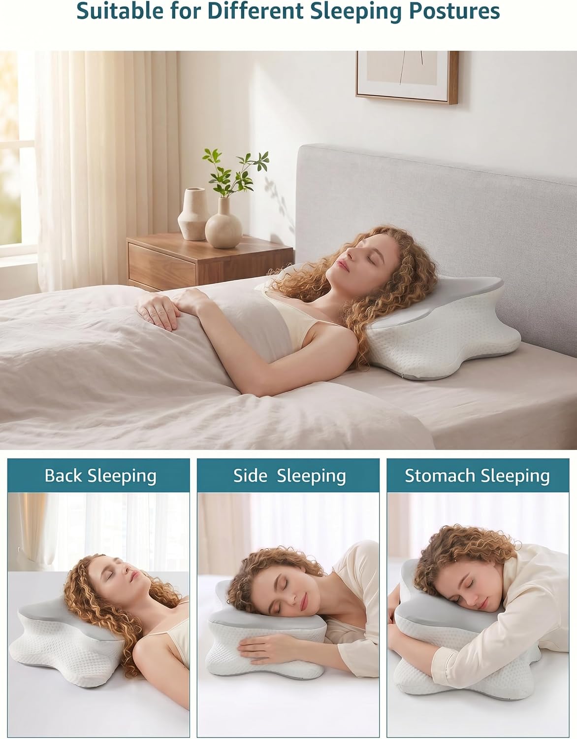 Cervical Neck Pillow – Ergonomic Memory Foam Pillow Copy title